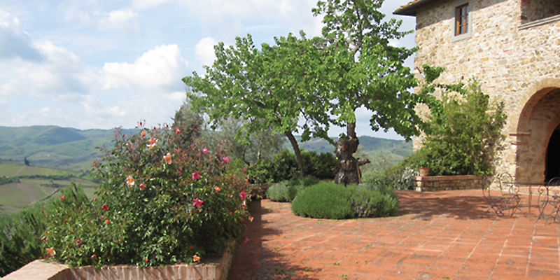 exterior shot of Villa Pecille