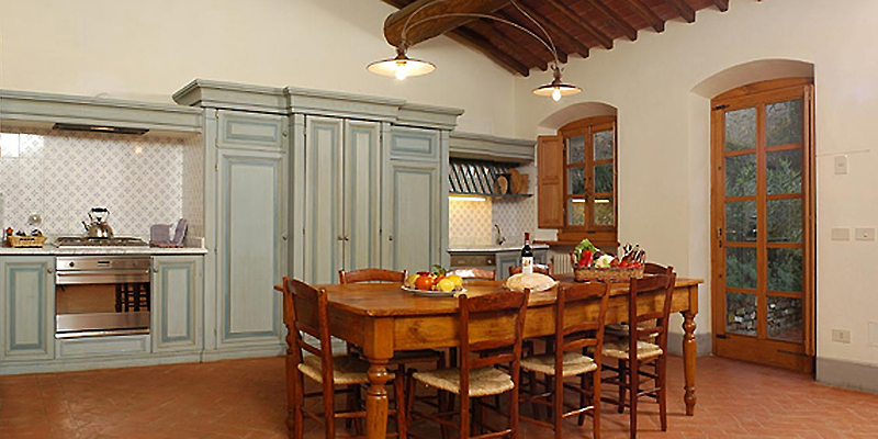 Spacious kitchen at La Loggia