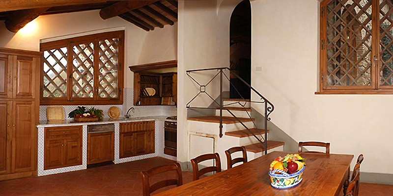 spacious kitchens at La Colonna