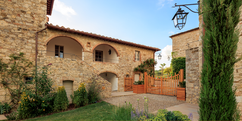 Exterior and gate, Villa San Marcellino