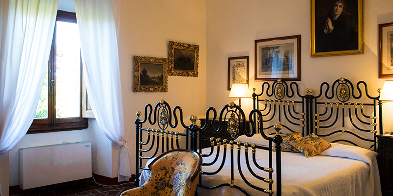 Charming bedrooms at Villa Collegale